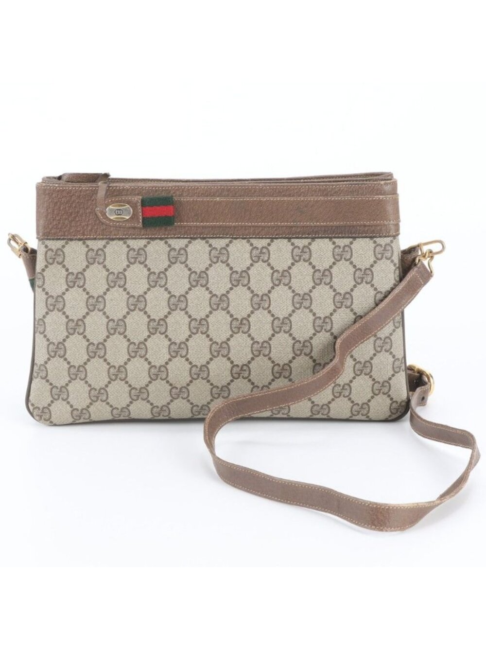 Gucci GG Supreme Sherry Line Leather Shoulder Bag
